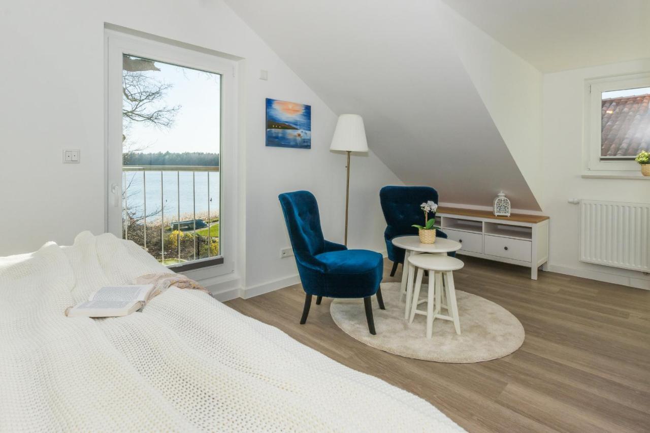 5 Sterne Ferienhaus Direkt Am See Mit Sauna-Kamin-Garten Krakow am See Zewnętrze zdjęcie